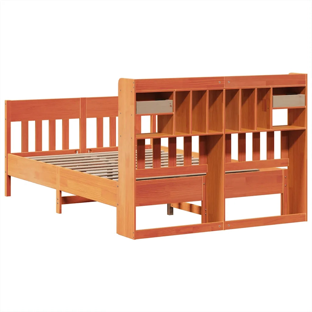 Giroletto senza Materasso Marrone Cera 150x200 cm Legno di Pino 3323259