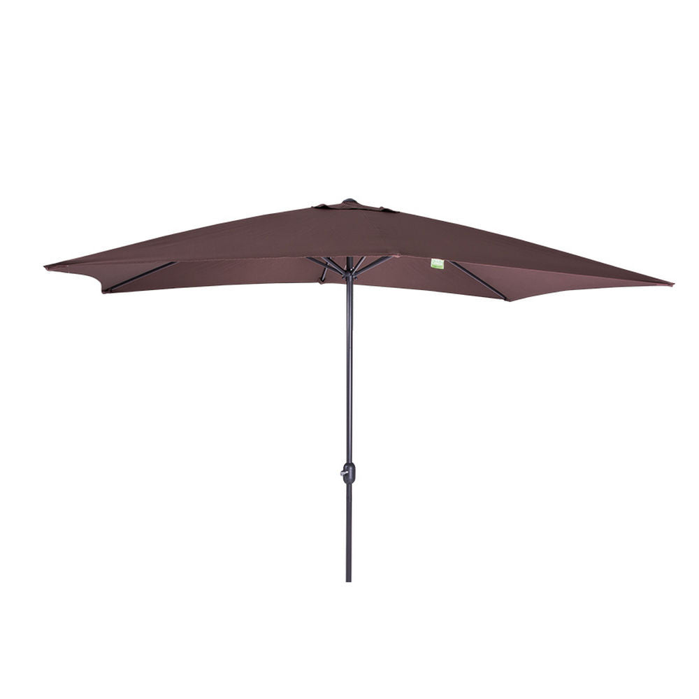 Ombrellone da Giardino con Palo Centrale in Alluminio Antivento Colore: Caffè, Formato: 3 x 2 m