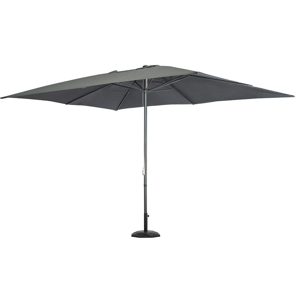 Ombrellone da Giardino con Palo Centrale in Alluminio Antivento Formato: 3 x 2 m, Colore: Grigio