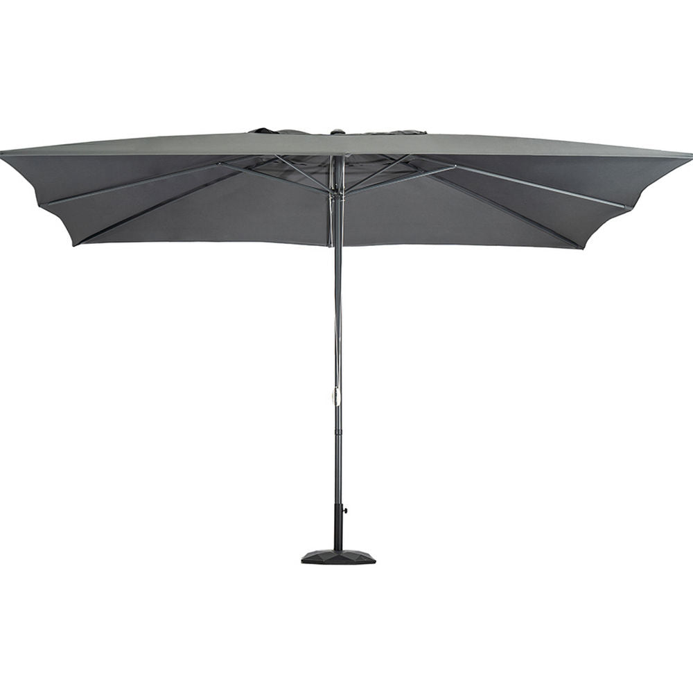 Ombrellone da Giardino con Palo Centrale in Alluminio Antivento Formato: 3 x 3 m, Colore: Grigio