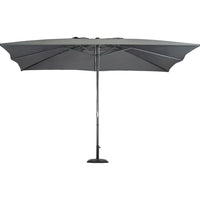 Ombrellone da Giardino con Palo Centrale in Alluminio Antivento Formato: 3 x 3 m, Colore: Grigio