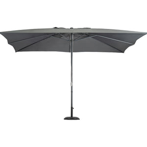 Ombrellone da Giardino con Palo Centrale in Alluminio Antivento Formato: 3 x 3 m, Colore: Grigio