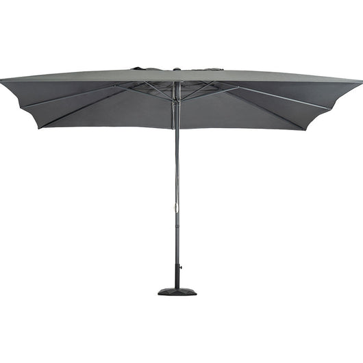 Ombrellone da Giardino con Palo Centrale in Alluminio Antivento Formato: 3 x 3 m, Colore: Grigio