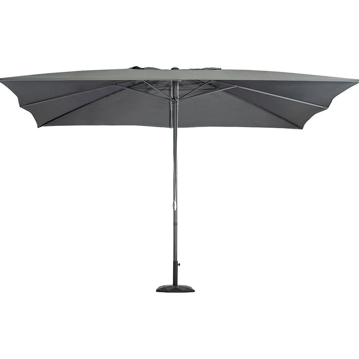 Ombrellone da Giardino con Palo Centrale in Alluminio Antivento Formato: 3 x 3 m, Colore: Grigio