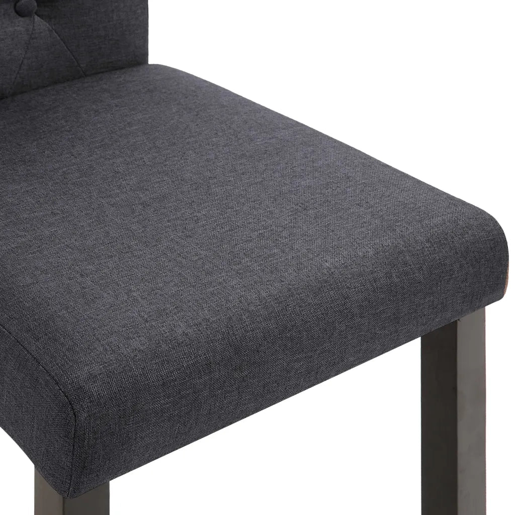 Sedie da Pranzo 2 pz Grigio Scuro in Tessuto 248986