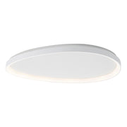 Lotus Plafoniera LED 60W 3000K IP20 - Lampada da soffitto asimmetrica in metallo verniciato bianco, design sottile ed elegante - Rossini Group