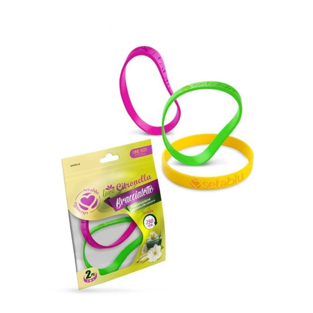 Trade Shop - Set 40pz Da 2 Bracciali Braccialetto Citronella Repellente Zanzare Adulti Bambini 023786 -