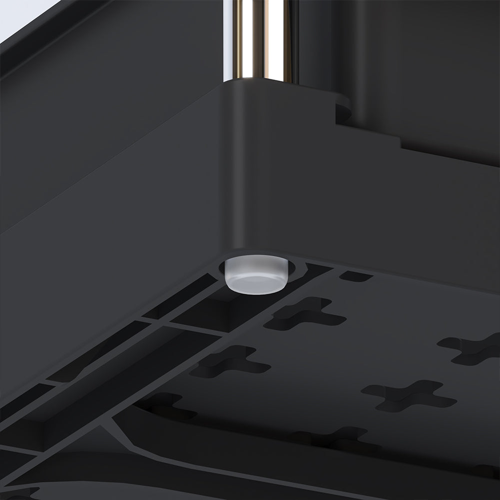 Set 2 Organizer Sottolavello Nero Bagno Cucina Cassetto Scorrevole Salvaspazio