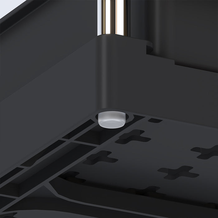 Set 2 Organizer Sottolavello Nero Bagno Cucina Cassetto Scorrevole Salvaspazio