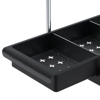Set 2 Organizer Sottolavello Nero Bagno Cucina Cassetto Scorrevole Salvaspazio