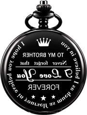 Orologio da tasca vintage regalo con catena per uomini - Regalo di compleanno per fratello - Regalo personalizzato per famiglia