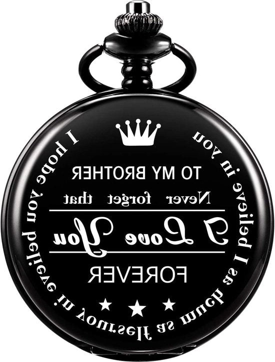 Orologio da tasca vintage regalo con catena per uomini - Regalo di compleanno per fratello - Regalo personalizzato per famiglia