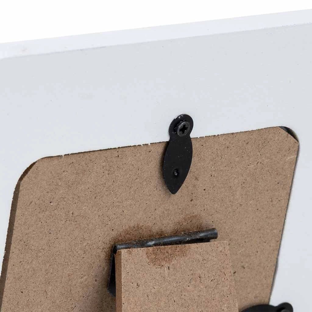 Cornice portafoto in legno blu, 13,5 x 2,5 x 16 cm