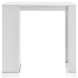 Consolle Tavolo Alto da Bar 3 Ripiani Tavolino da Pranzo Bianco Penisola Cucina