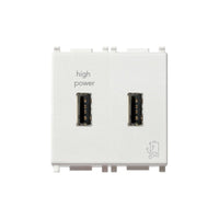 Caricatore Doppio USB Vimar Plana 5V 2-1A 14295