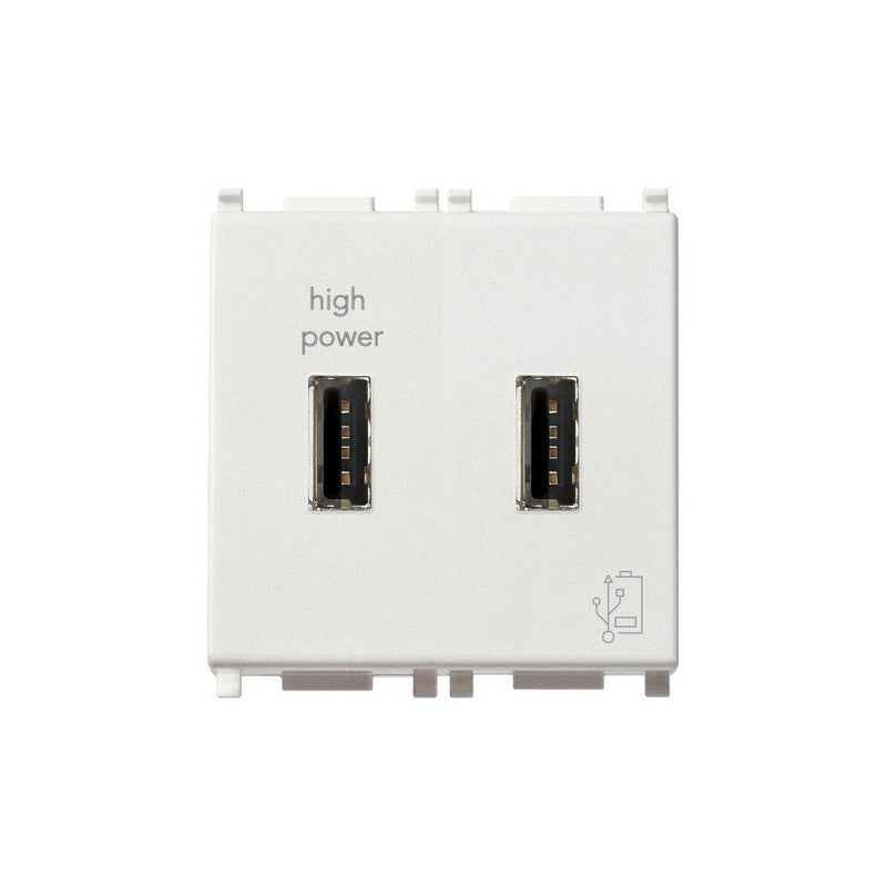 Caricatore Doppio USB Vimar Plana 5V 2-1A 14295