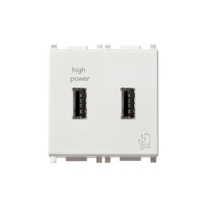 Caricatore Doppio USB Vimar Plana 5V 2-1A 14295