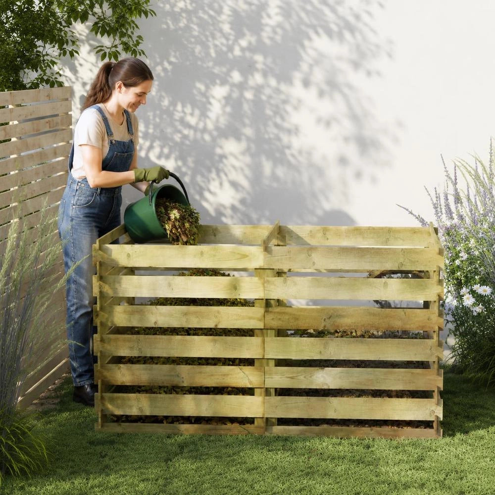 Composter Slats Made Of Impregnated Pine Wood 180x90x90 Cm