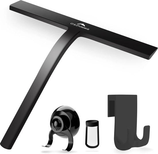 Douchewisser in Silicone con Supporto alla Parete - Senza Forare - Maniglione per Finestre con Nucleo in Acciaio Inossidabile