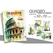 Trade Shop - Quadro Quadretto Decorativo 50x70x2,5cm Tela Su Legno Deluxe Decori Ass. 748899 -