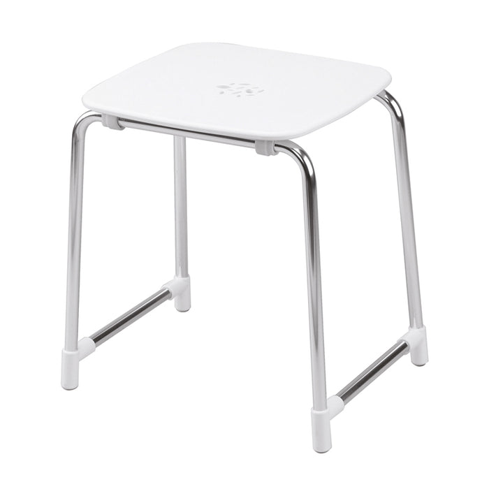 Sgabello Prima Classe Gedy 6072 Bianco/Cromato