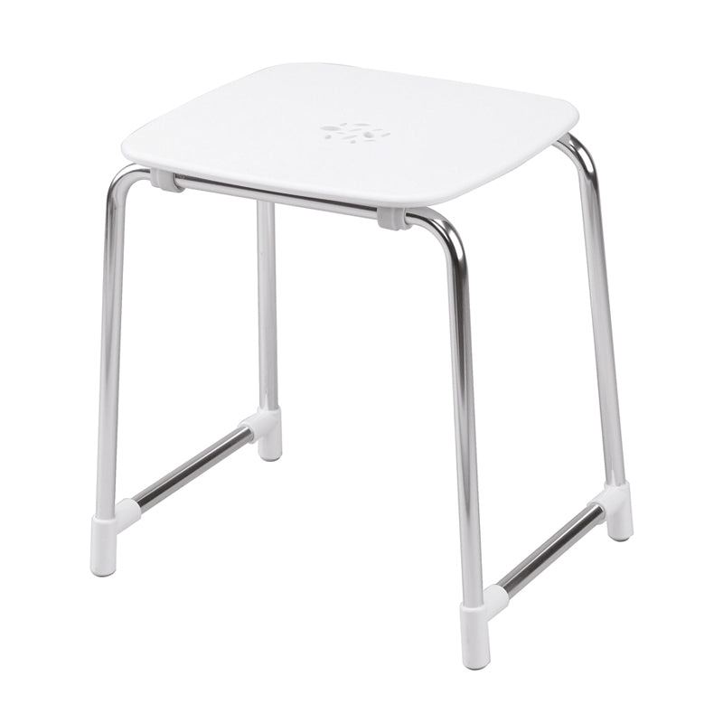 Sgabello Prima Classe Gedy 6072 Bianco/Cromato