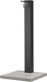Fontana da Giardino con Rubinetto e Base in Cemento Antracite H91 Cm
