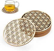 Set di sostegni per piatti in legno di betulla premium, 10x10cm, 10 pezzi, sostegni per piatti in legno di alta qualità per uffici, cucine e bar