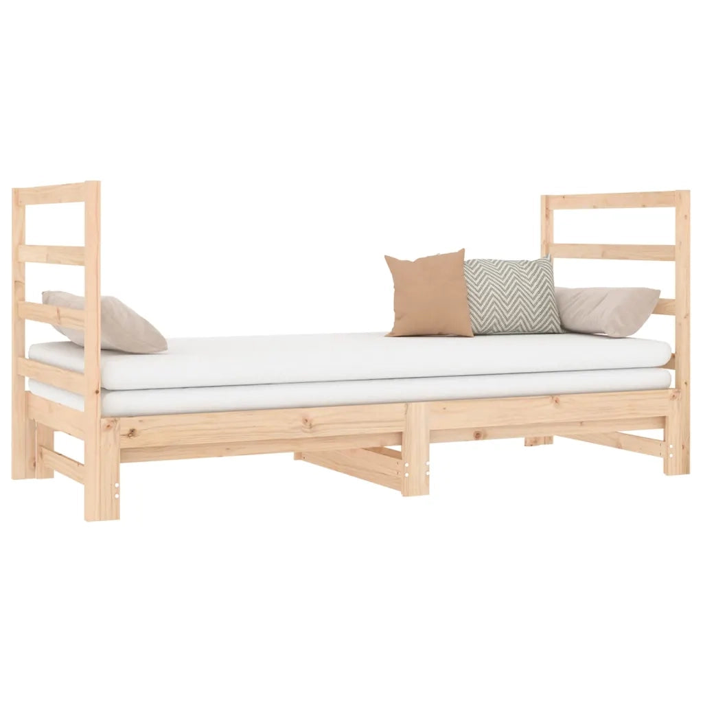 Letto da camera | Dormeuse Estraibile 2x(90x190) cm Legno Massello di Pino