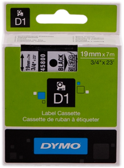 DYMO D1 etichette originali / 19 mm x 7 mm / stampa nera su trasparente / etichette autoadesive per etichettatrice LabelManager / 1 Pezzo