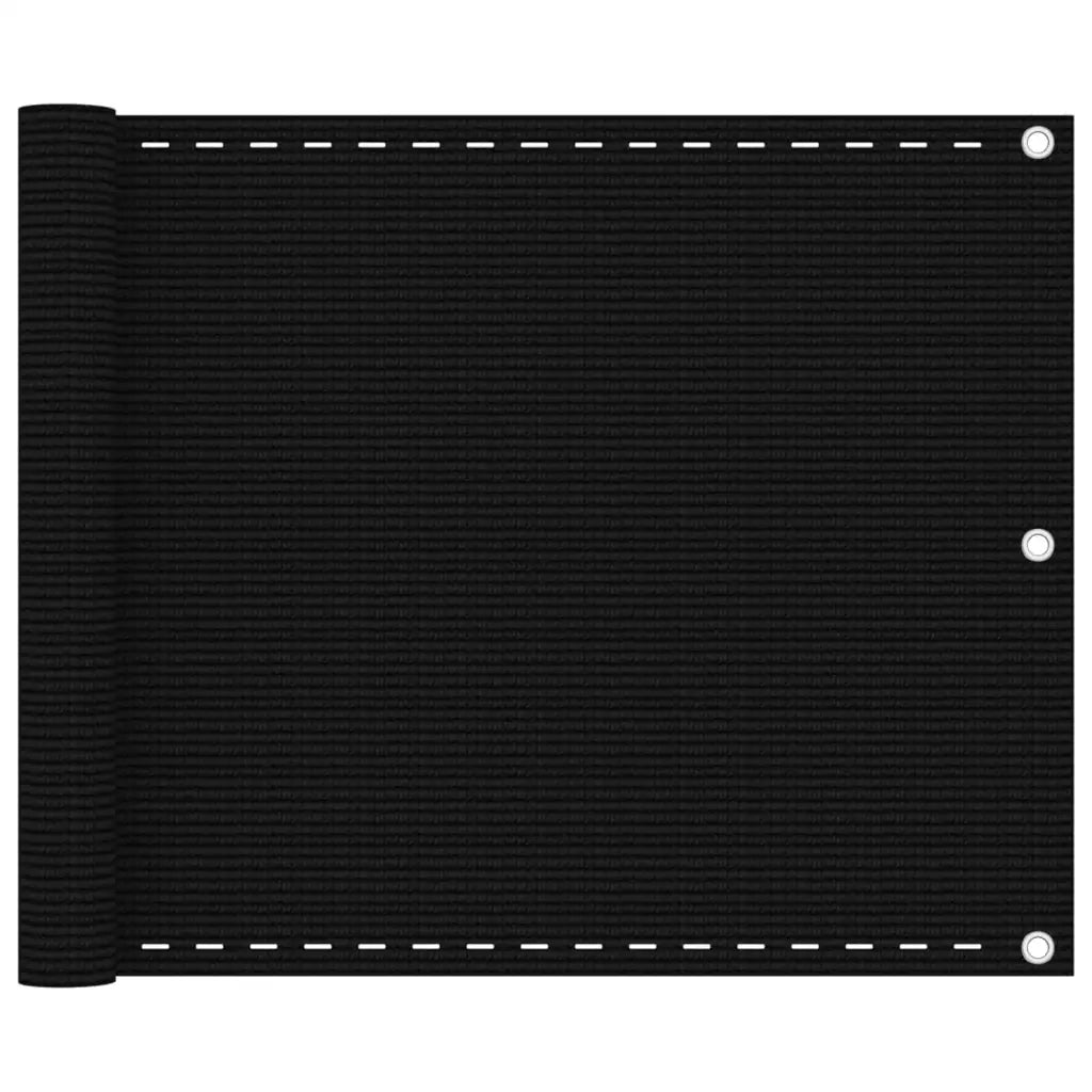 Paravento da Balcone Nero 75x500 cm in HDPE cod mxl 11932