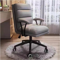 Poltrona Presidenziale da Ufficio Sedia da Scrivania Reclinabile Grigio Chiaro