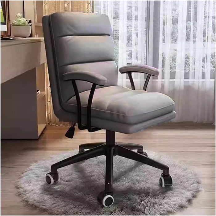 Poltrona Presidenziale da Ufficio Sedia da Scrivania Reclinabile Grigio Chiaro