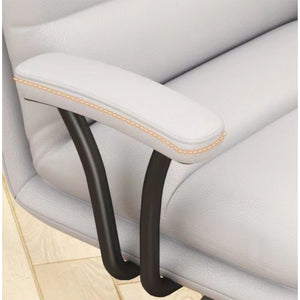 Poltrona Presidenziale da Ufficio Sedia da Scrivania Reclinabile Grigio Chiaro