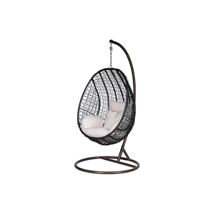 Poltrona Sospesa a Dondolo da Giardino Esterno in Rattan