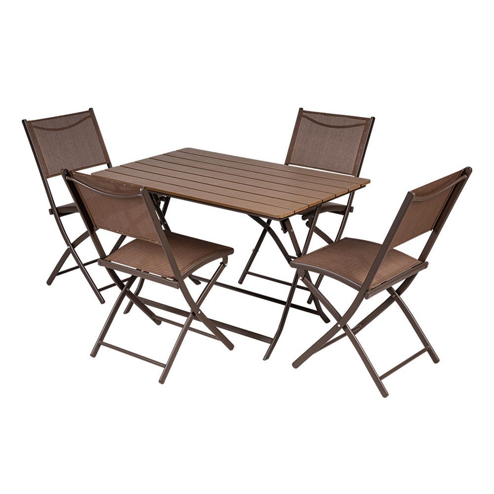 Tavolo e Sedie Pieghevoli da Esterno Giardino Pic Nic 100 x 70 cm