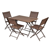 Tavolo e Sedie Pieghevoli da Esterno Giardino Pic Nic 100 x 70 cm