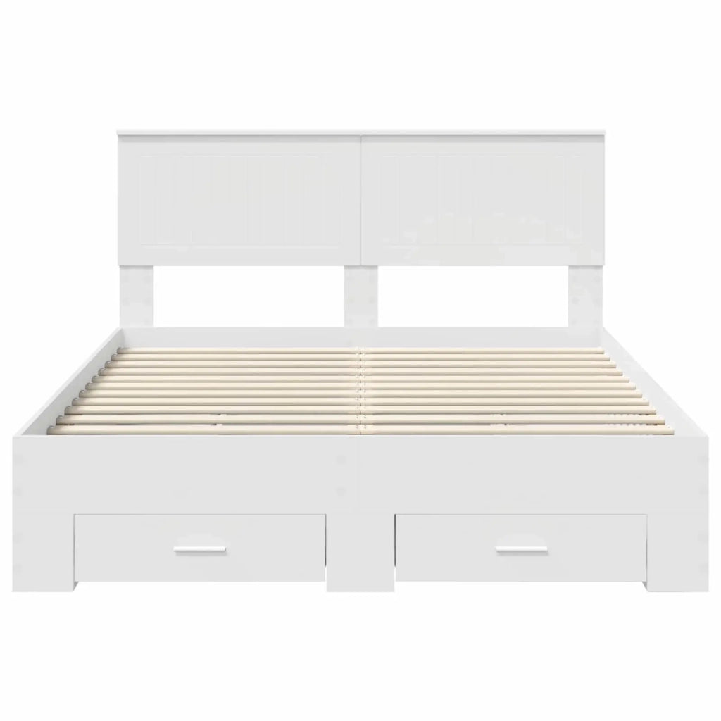 Struttura del letto Bianco 140 x 200 cm Legno multistrato