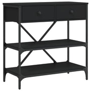 Tavolino Consolle | Tavolo d'Ingresso Nero 75x34,5x75 cm in Legno Multistrato