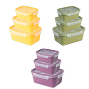 Set 3 Pezzi Contenitori Frigobox Click Ermetico Rettangolare Panama