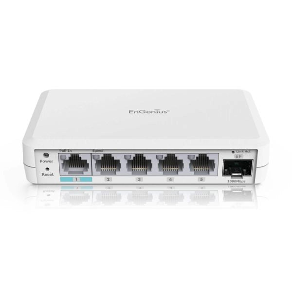 Engenius ext1106 switch di rete l2 gigabit ethernet (10/100/1000) supporto power over ethernet (poe) bianco