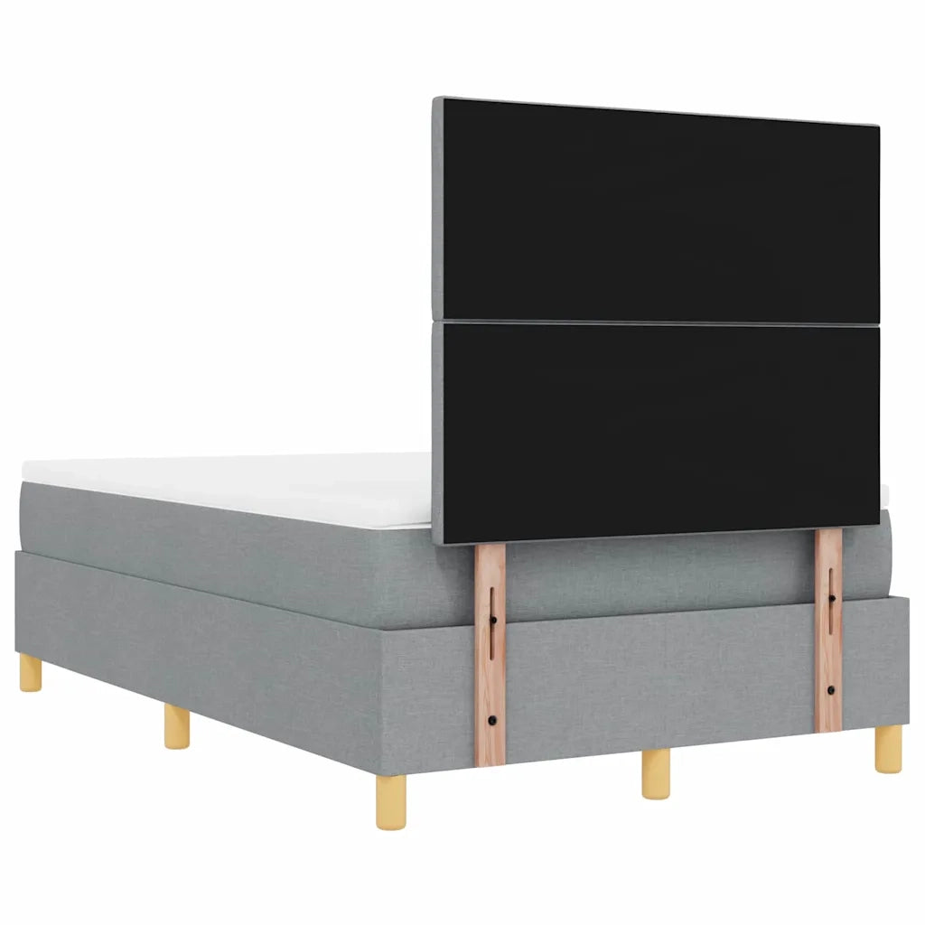 Letto a molle con cuscino Grigio chiaro 190 x 120 cm Tessuto 3344359