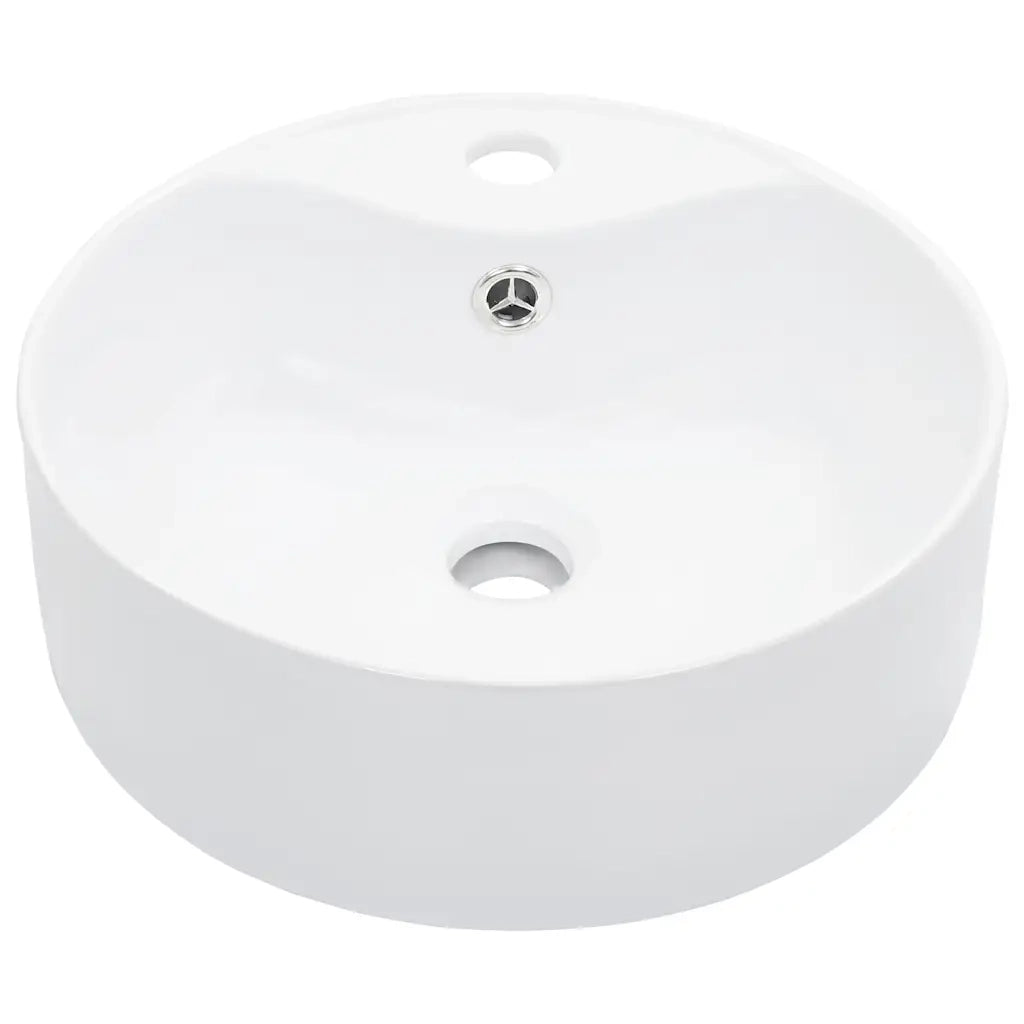 Lavandino con Troppopieno 36x13 cm in Ceramica Bianco 143911