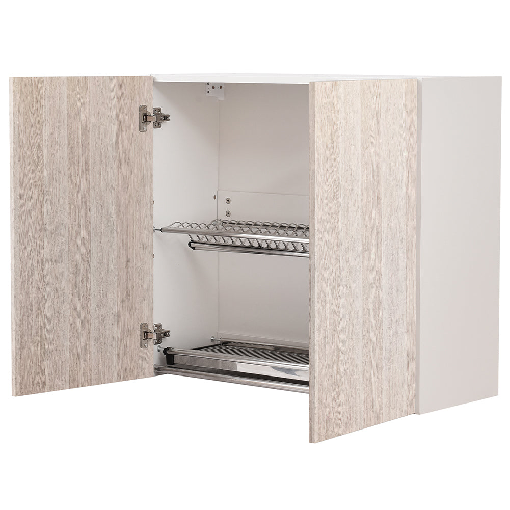 Pensile da Cucina Scolapiatti Sistema Raccogli Gocce Mobile Colore Olmo