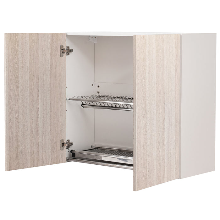 Pensile da Cucina Scolapiatti Sistema Raccogli Gocce Mobile Colore Olmo