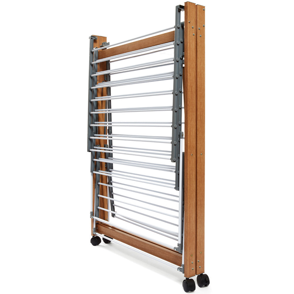 Stendibiancheria Estensibile da Esterno Interno Pieghevole Salvaspazio 2 Livelli