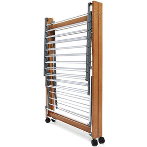 Stendibiancheria Estensibile da Esterno Interno Pieghevole Salvaspazio 2 Livelli