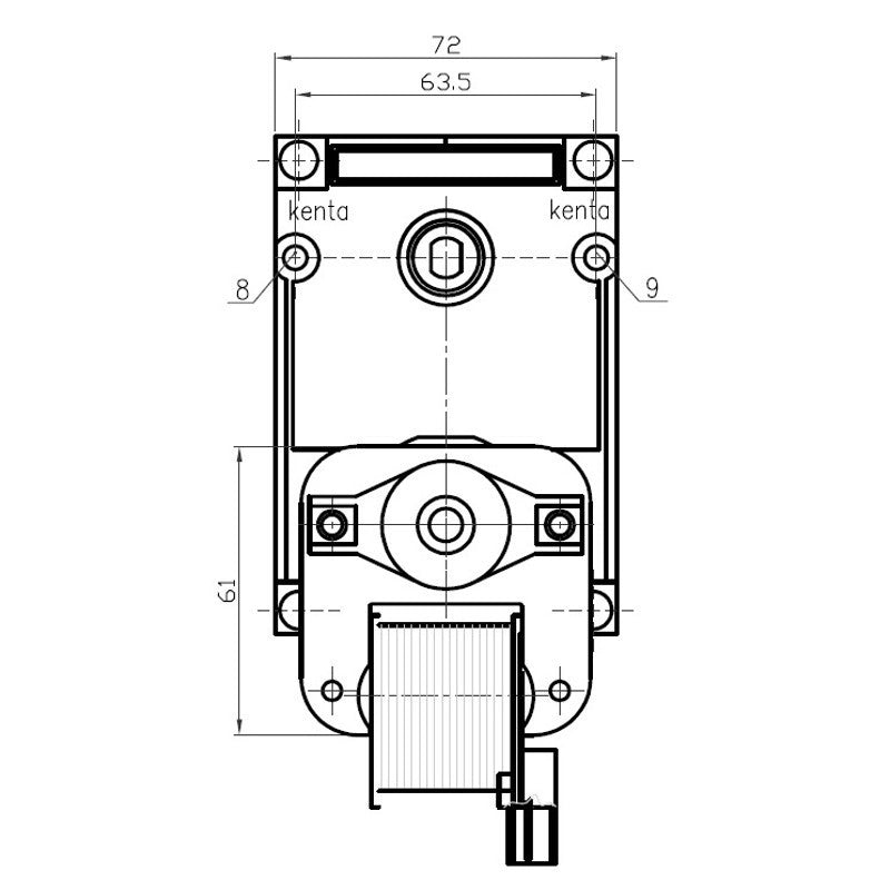 Ricambistufeapellet Motoriduttore per Stufa a Pellet KENTA K9177358 Foro Albero 8,5mm 8,5 RPM Rotazione oraria