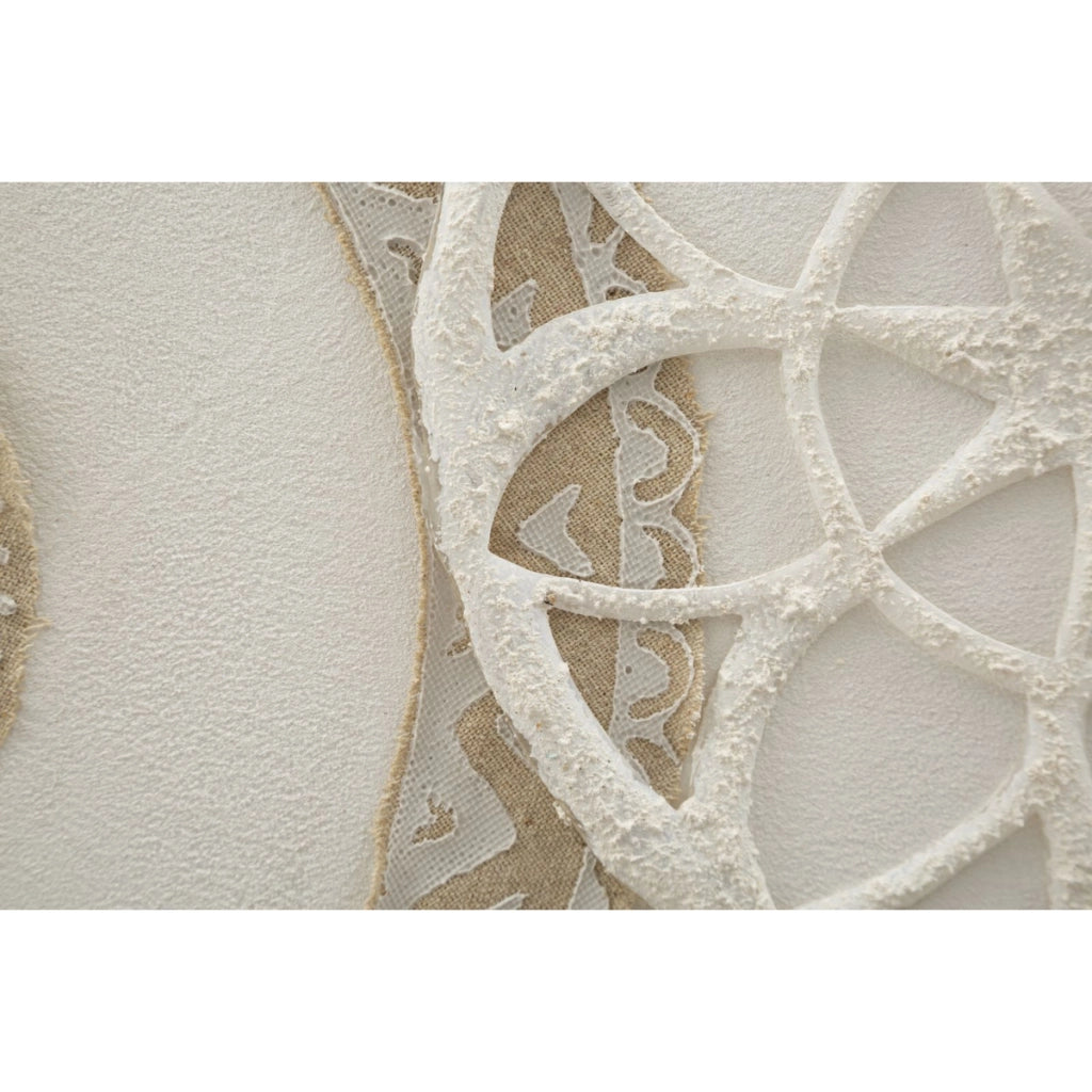 Stampa su Tela Cerchi 34, Marrone, Legno, 80x2,8x100 cm