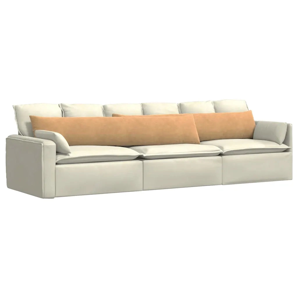Cuscini da Divano 2 pcs Marrone 200 x 40 cm Tessuto in Cords 42013893